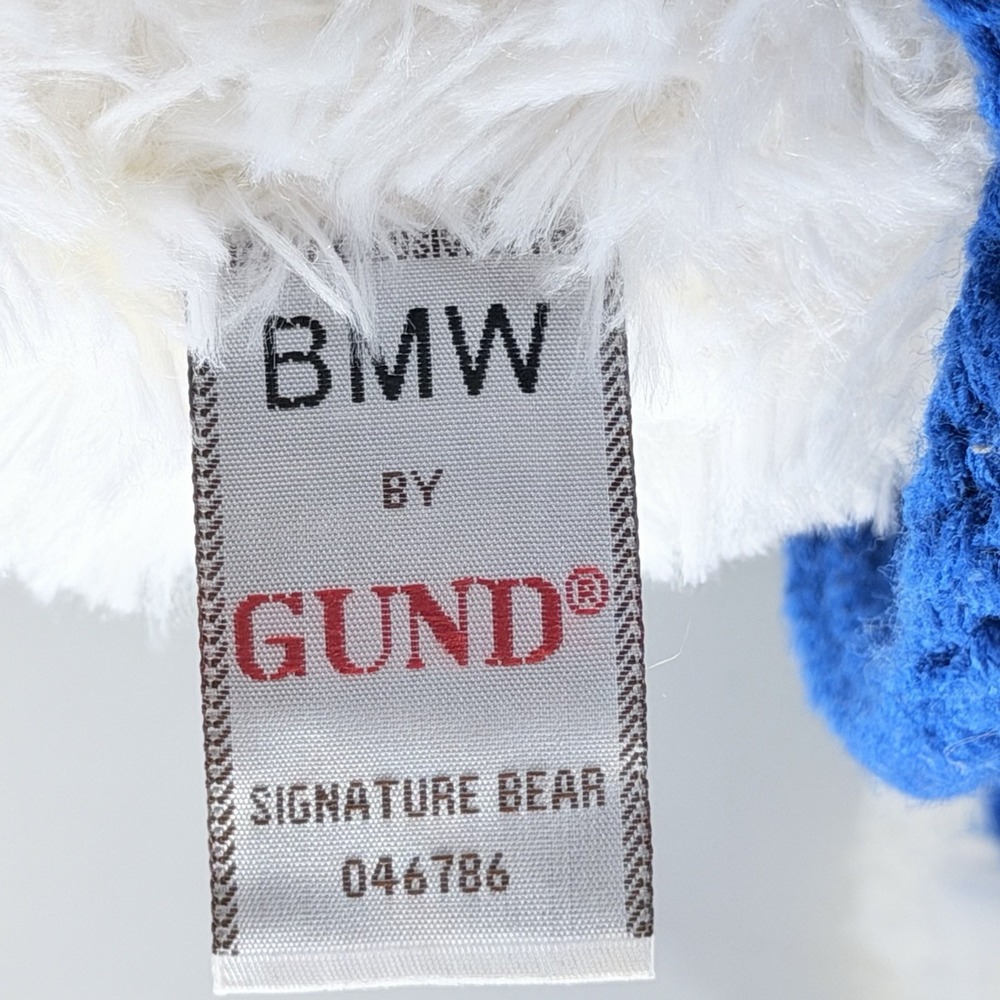BMW Gund Signature Bear Plush 17" White Teddy Blue Sweater Stuffed - Picture 6 of 8
